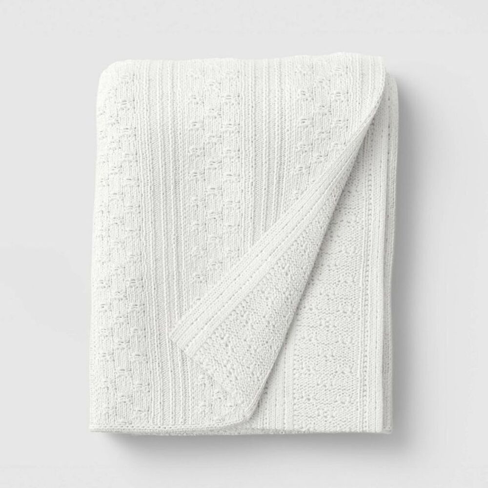 Threshold - 50"x60" Dimensional Knit Throw Off White - Thresho Off-White